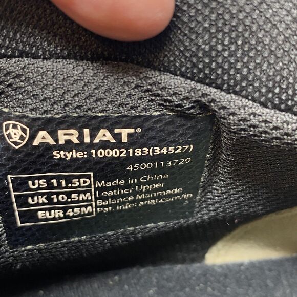 Ariat Terrain H2O Shoes Mens Size 11.5 Brown Leather Waterproof Hiking 10002183 - Picture 13 of 13